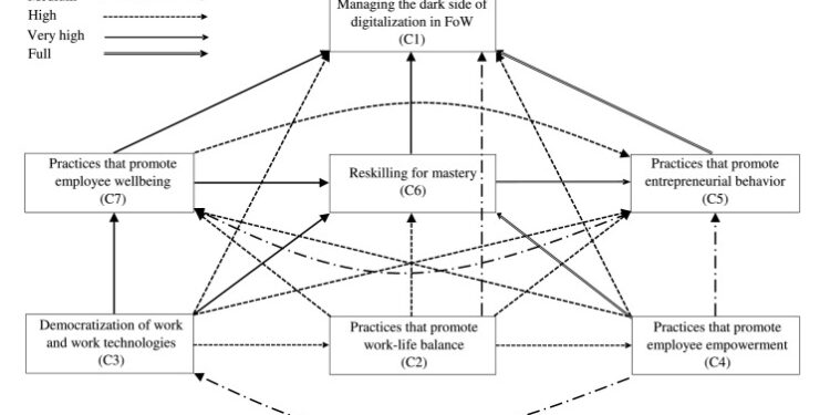 Managing the dark side of digitalization in the future of work: A fuzzy TISM approach - ScienceDirect